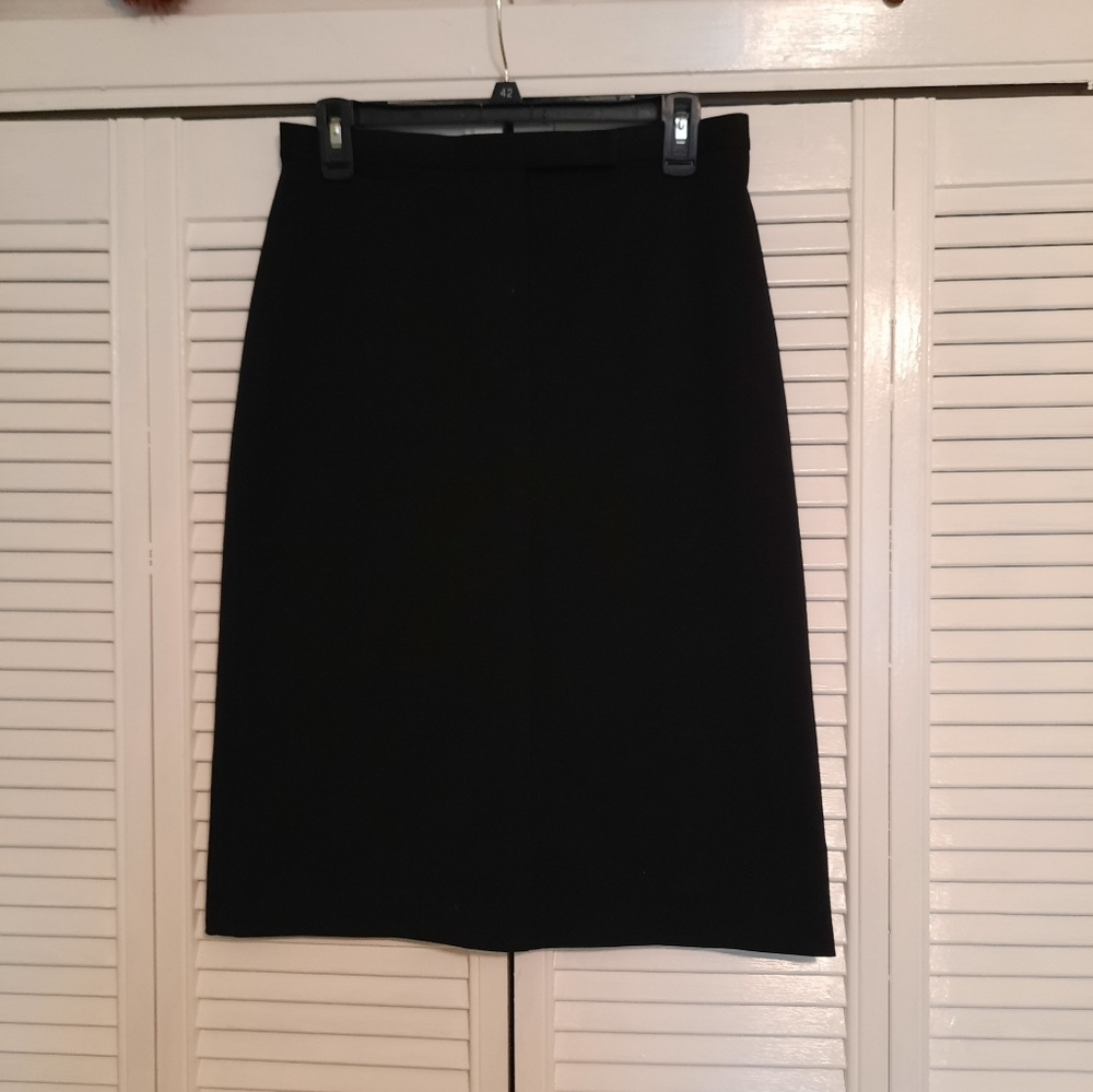 Talbots stretch black pencil skirt sz 8 *T - Picture 2 of 5